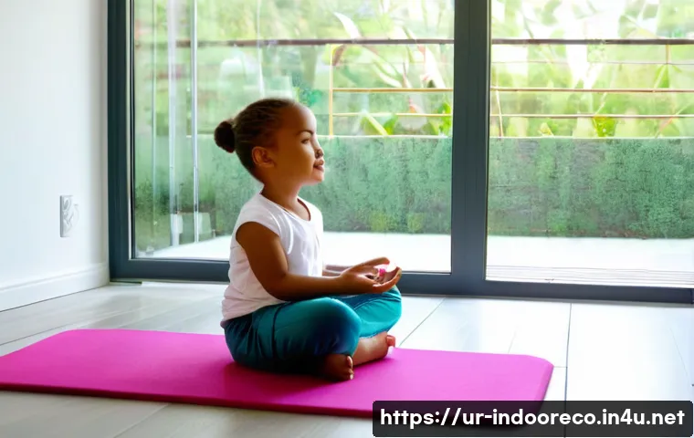 실내 미세먼지 관리법 - **Prompt:** "A serene and brightly lit living room in a modern home, designed for optimal fresh air ...